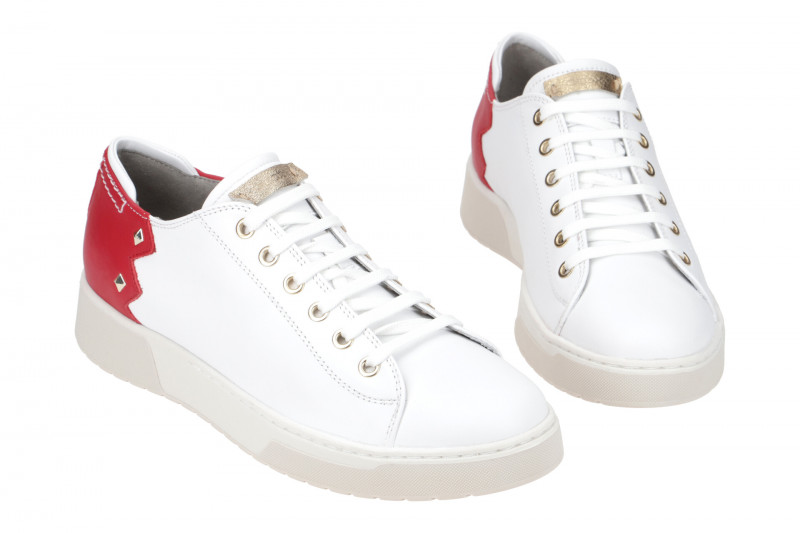 Geox Kapha Schuhe weiß rot Sneakers D15DAA