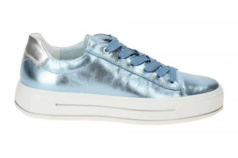 ARA Canberra Plateau Schuhe sky blau metallic H-Weite 12-23003
