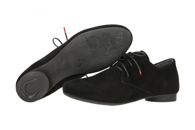 Think Guad Schnür Schuhe schwarz Velour