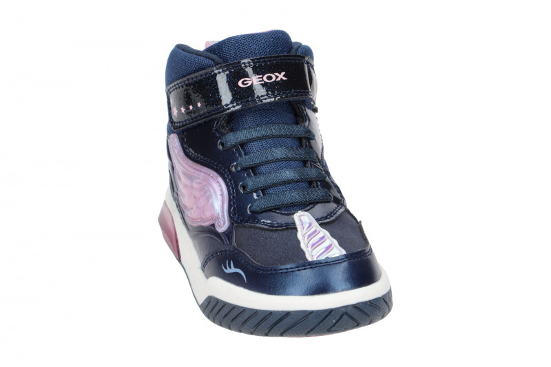Geox Inek Einhorn Mädchen Schuhe blau Blinker