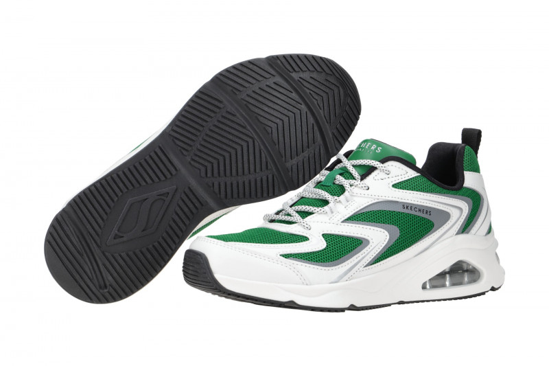 Skechers UNO Schuhe weiß grün Damen Sneakers 177424
