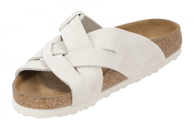 Birkenstock Lugano Pantolette antique weiß Schmal 1024560