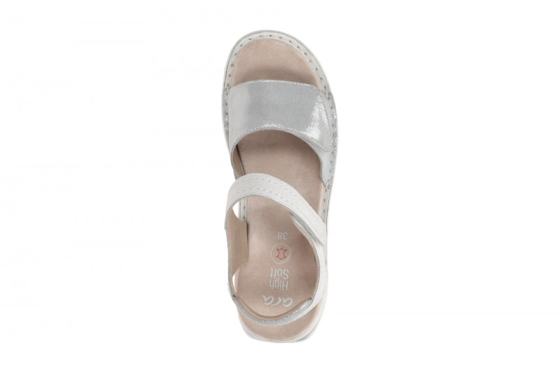 ara Tampa Sandale silber grau Glitzer gepunktet 12-47207