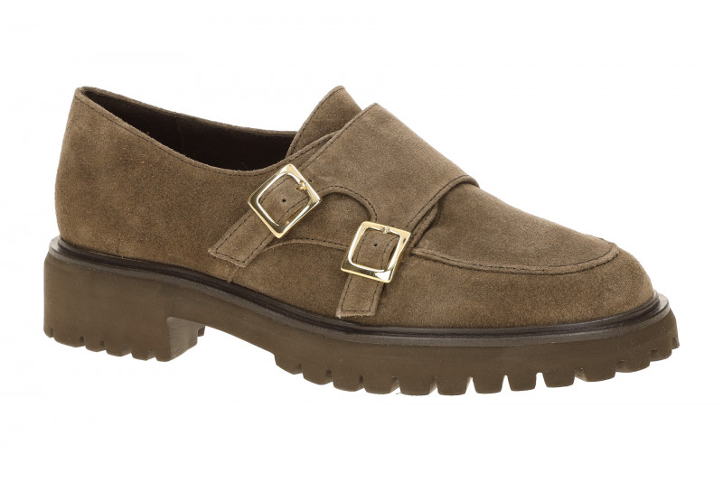 Paul Green Schuhe Slipper braun DoubleMonk Loafer 1240