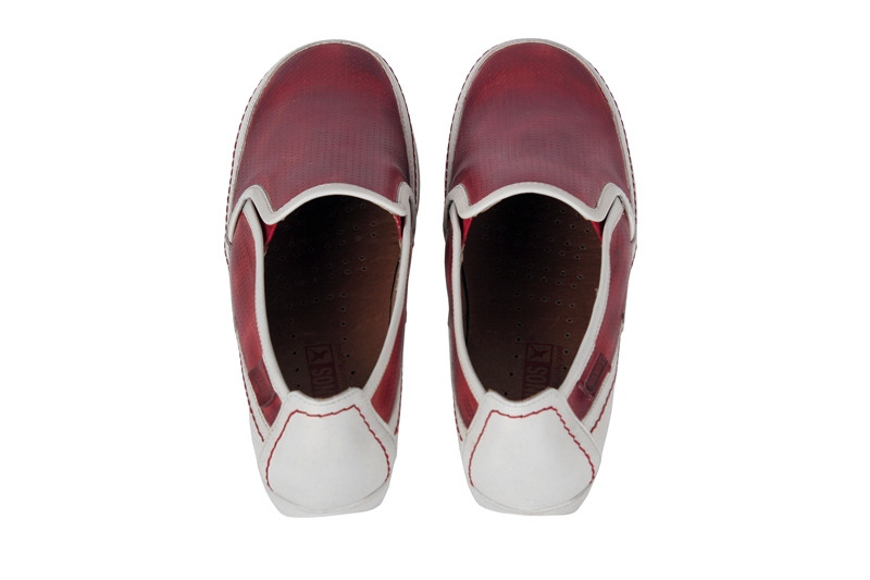 Pikolinos Lisboa Schuhe rot weiß Slipper 767-8487LA