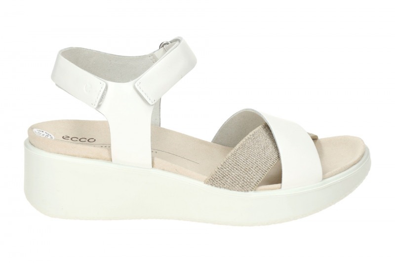 Ecco Flowt Wedge Keil Sandalen weiß 273323