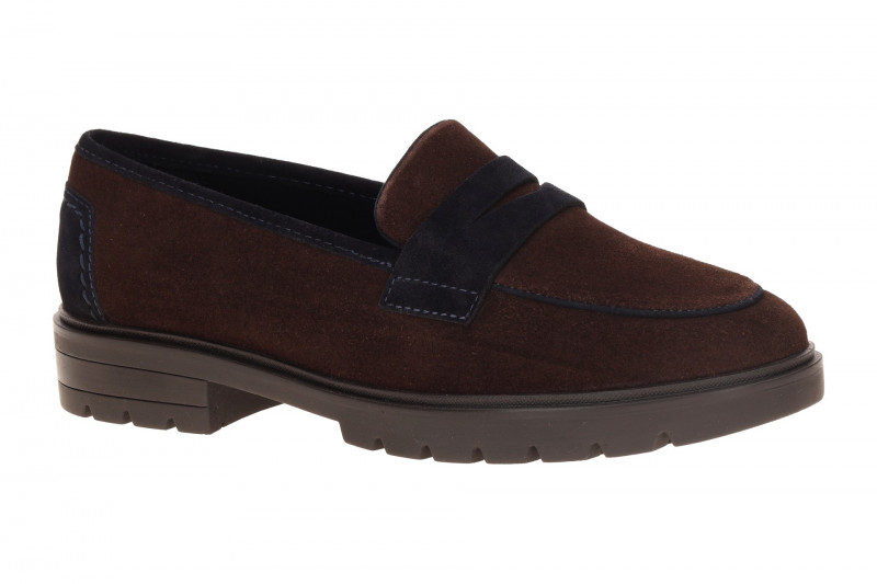 ARA Cambridge Slipper braun Velour Loafer 12-11229