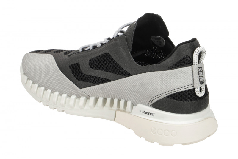 Ecco Zipflex Schuhe schwarz grau Damen Sneaker 834803