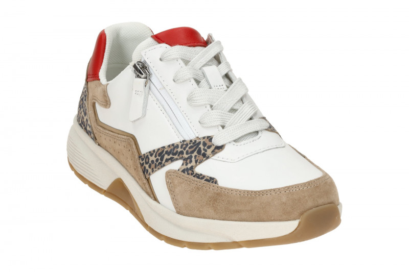 Gabor RollingSoft Schuhe weiß braun Leo 86.878.68