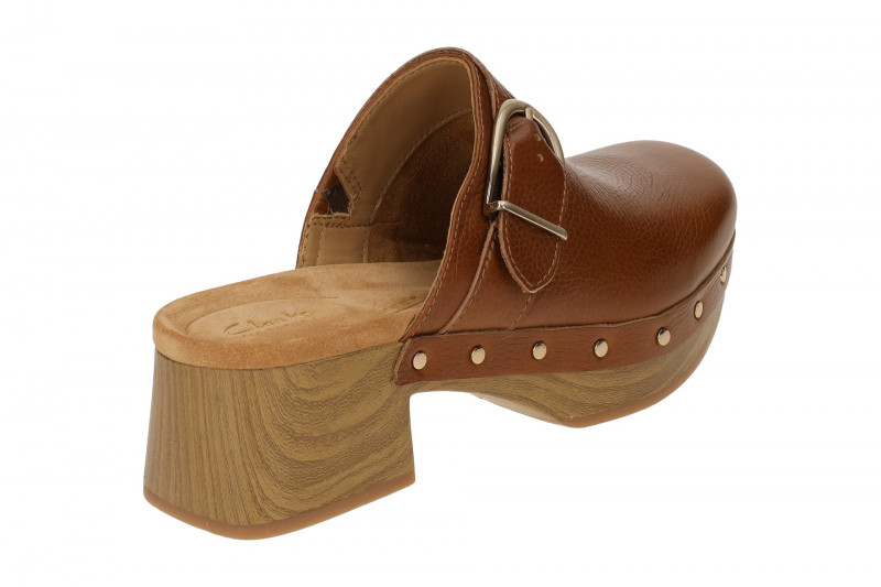 Clarks Sivanne Sun Pantolette braun Plateau Clogs