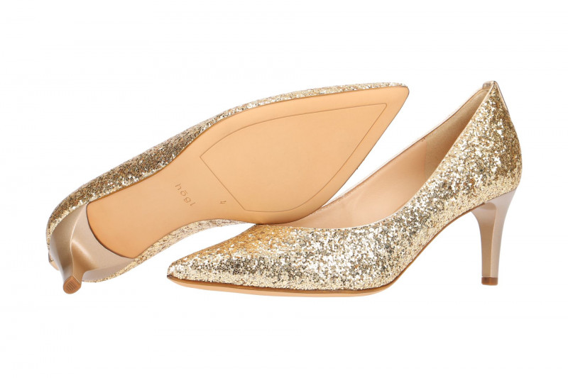 Högl Pumps gold Glitter-Textil 6756