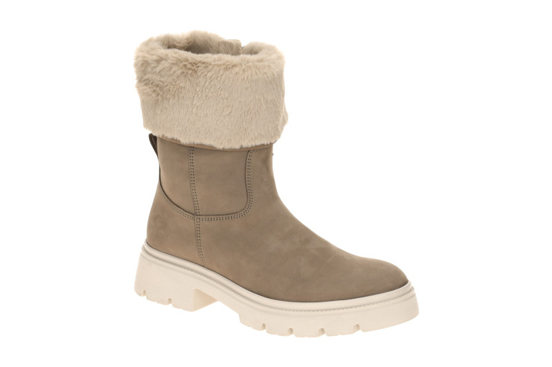 Gabor Stiefel grau fango Fellkragen gekrempelt 8021.04.005