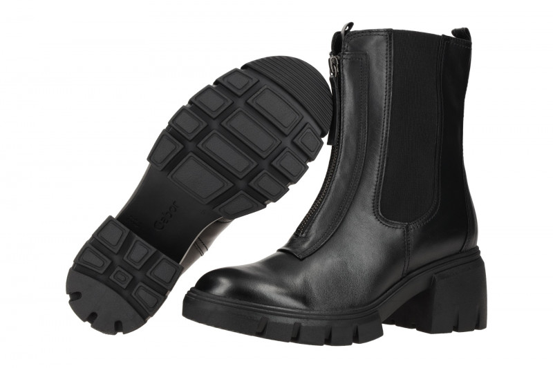 Gabor Stiefelette schwarz Front Zip 31.701.27