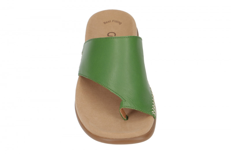 Gabor Pantolette grün Nappa Zehentrenner
