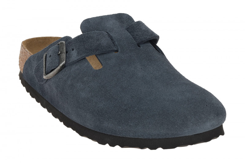 Birkenstock Boston BS Pantolette blau new navy SCHMAL 1030902