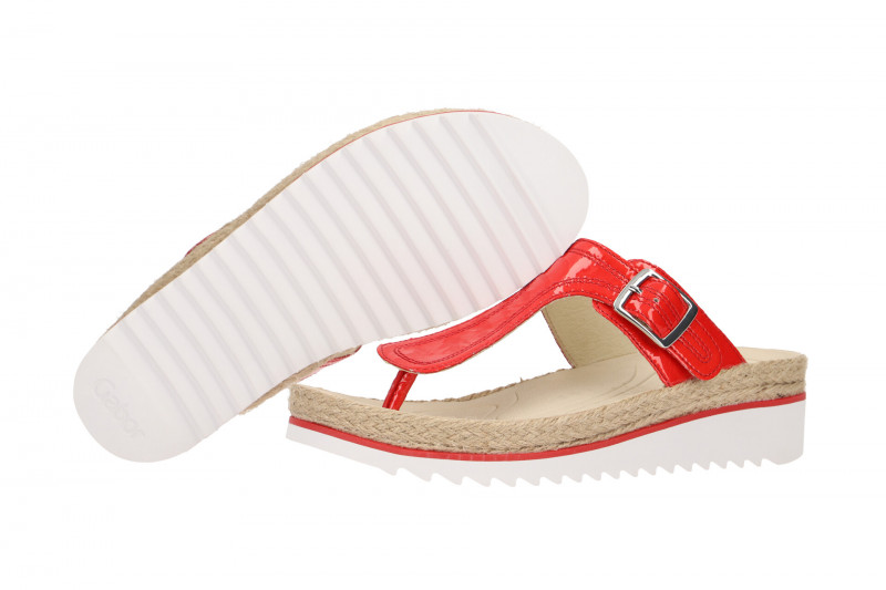 Gabor Pantoletten rot Lack 23.726.95