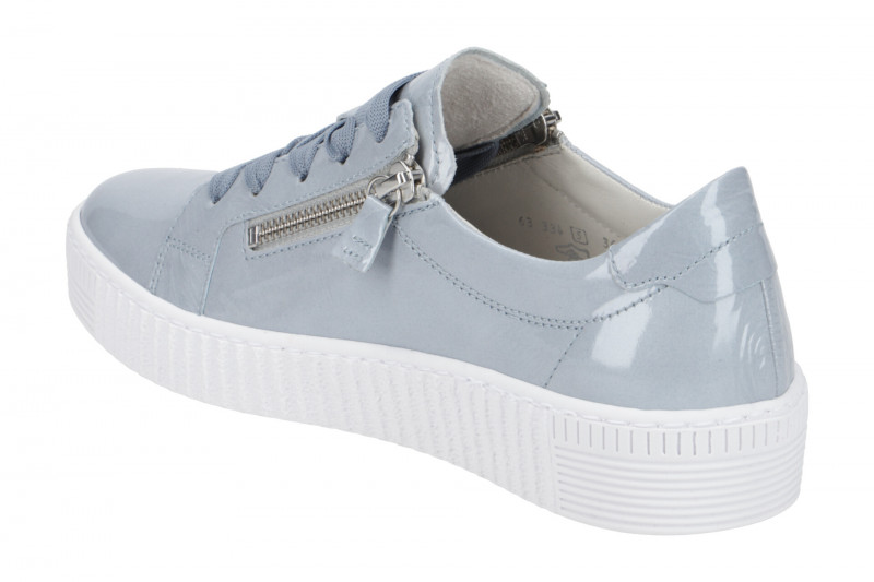 Gabor Schuhe hellblau Lack Sneaker 23.334.96