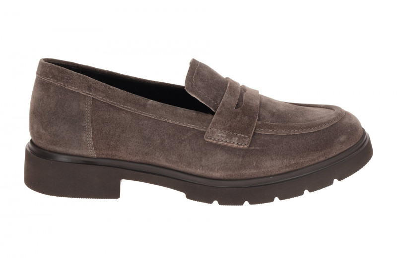 Gabor Schuhe taupe braun Velour Mokassin Loafer 4001.01.004