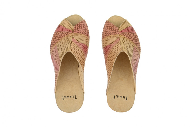 Think Zilli Pantolette gelb rot 2-82327-69