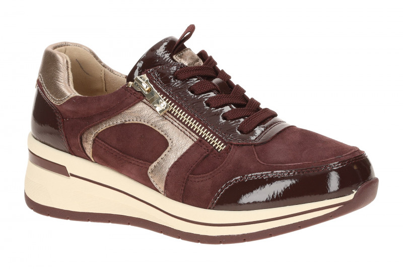 Caprice Schuhe rot bordo Leder Mix H-Weite 23300