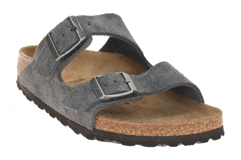Birkenstock Arizona BS Pantolette dunkelgrau SCHMAL 1031625