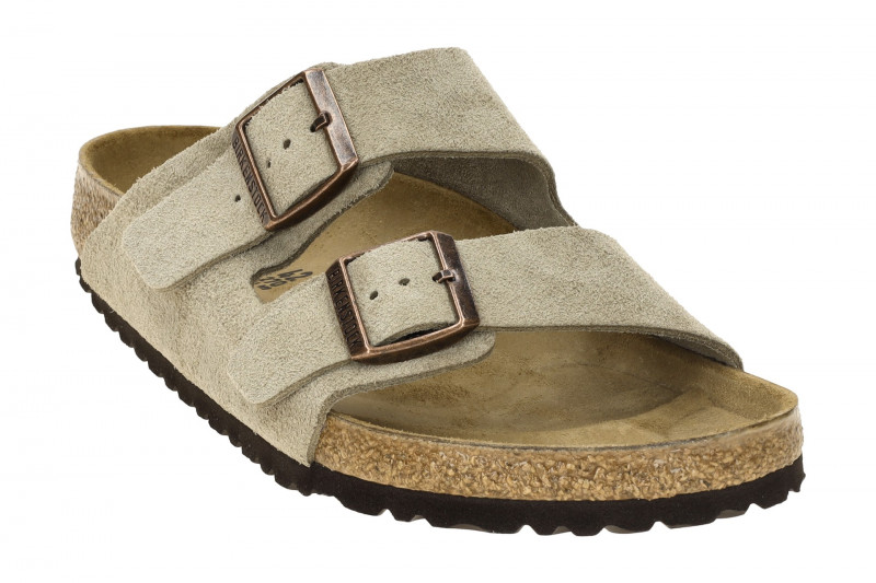 Birkenstock Arizona BS Pantolette grau taupe Normal Weit 51461