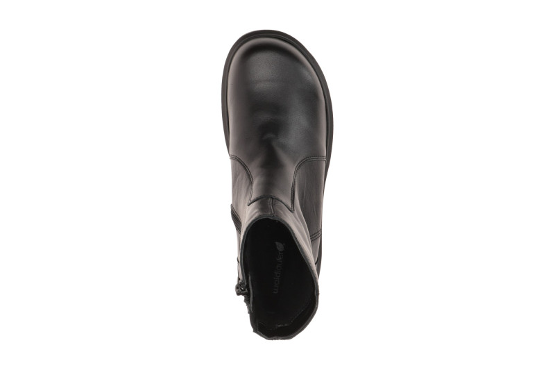 Waldläufer Quinn Stiefelette schwarz H-Weite Zip Boots dünn gefüttert