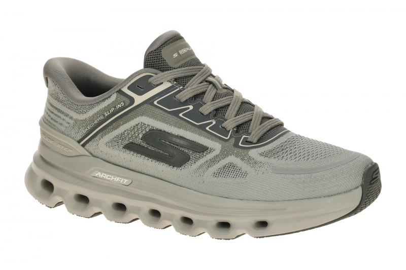 Skechers Go Run Gliede Schuhe olive grün grau Sport Slip-Ins 221120