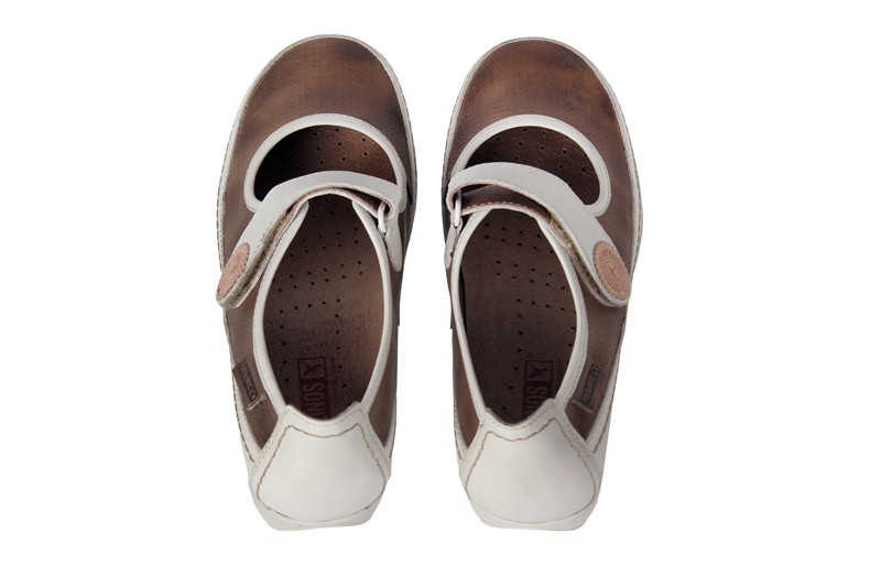 Pikolinos Lisboa Schuhe braun weiß Slipper 767-848LA