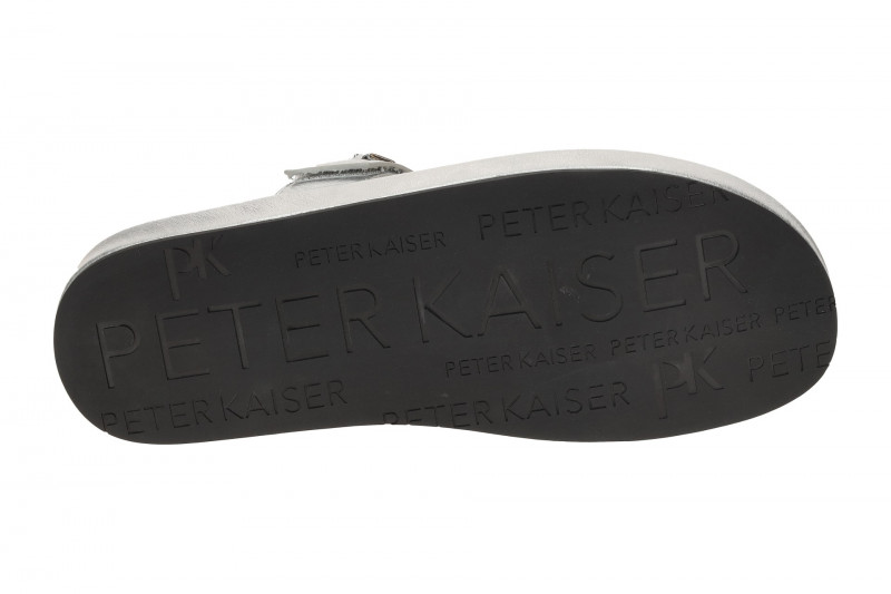 Peter Kaiser Zehentrenner Plateau Pantolette silber metallic 77105