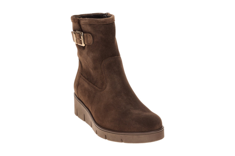 Gabor Keil Stiefelette braun Velour Schnalle 8005.02.003