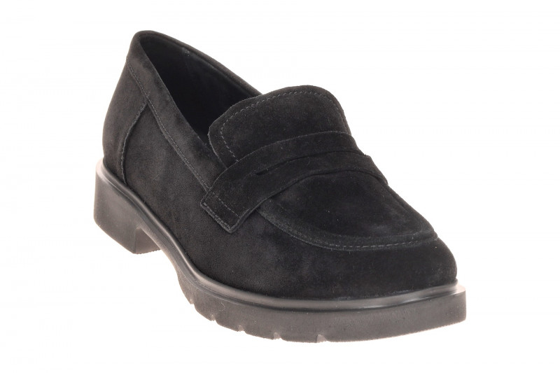 Gabor Schuhe schwarz Velour Mokassin Loafer 4001.01.001