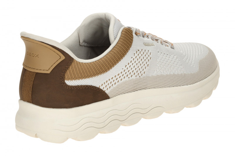 Geox Spherica Sneaker Schuhe weiß braun FASTin U65MPE