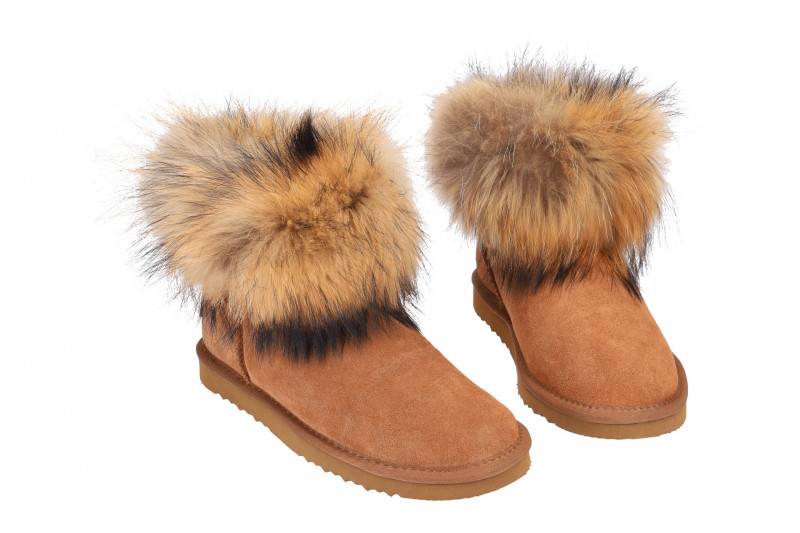 Oog Stiefel Lammfell hell-braun OB0544