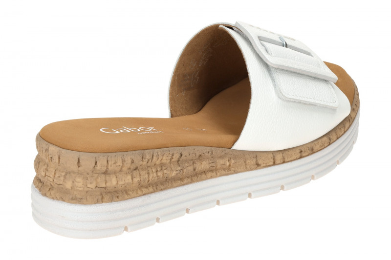 Gabor Keil Pantolette weiß Glattleder 62.702.50