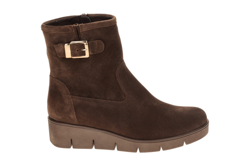 Gabor Keil Stiefelette braun Velour Schnalle 8005.02.003