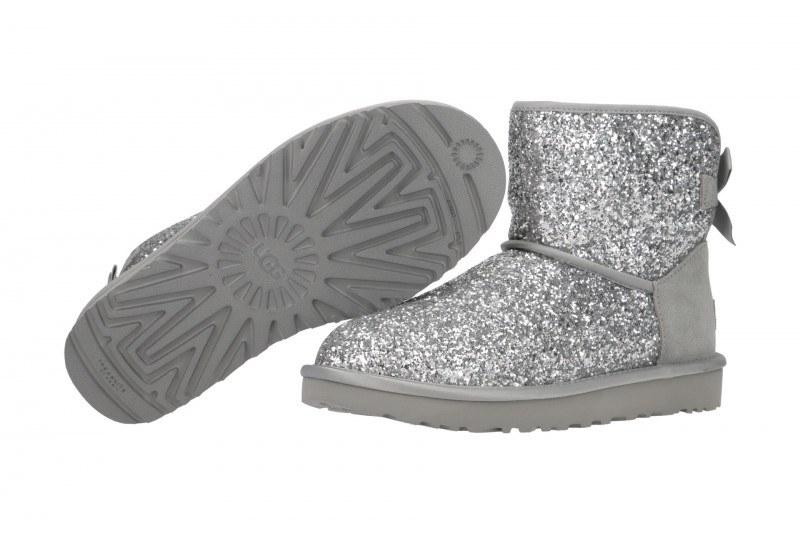 UGG Stiefel silber Classic Mini Bow Cosmos