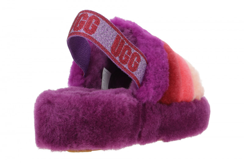 UGG Fluff Yeah Slide Hausschuhe lila multi