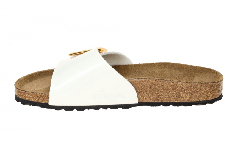 Birkenstock Catalina Cushion Buckle Pantolette weiß Lack SCHMAL 1029437