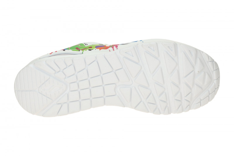 Skechers Uno Schuhe weiß bunte Herzen 190008