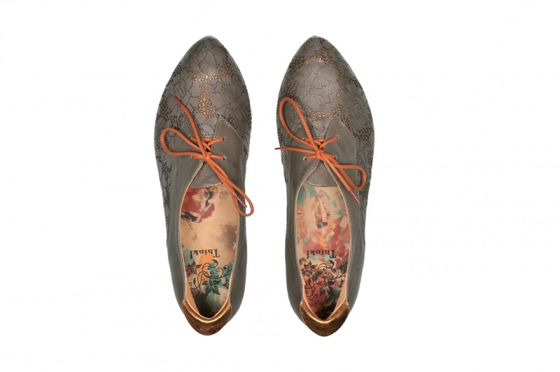 Think Barca Schuhe in dunkelgrau orange