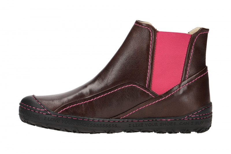 Eject Dass Stiefelette dunkelbraun pink 20756