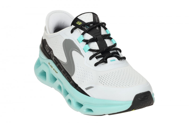 Skechers Glide Schuhe weiß Herren Sneakers Hands Free 232921