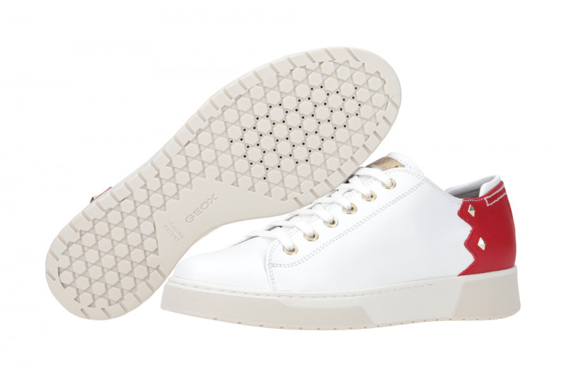 Geox Kapha Schuhe weiß rot Sneakers D15DAA