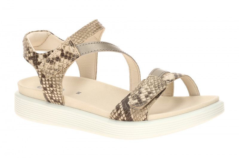 Ecco Soft Riemchen Sandale beige Schlange 238803