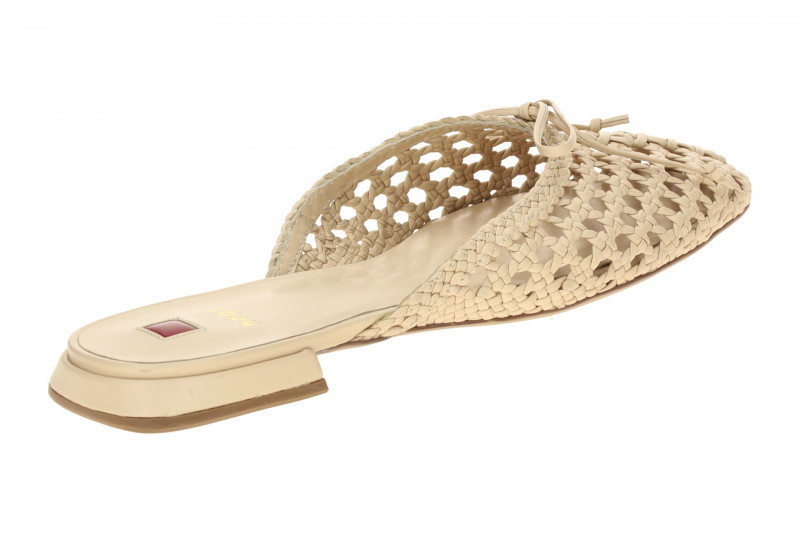 Högl Gina Pantolette Clogs beige Flecht-Optik 0960