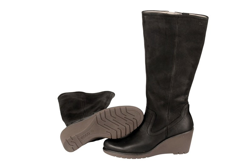 Ecco Adora Stiefel in schwarz Keilabsatz 232543