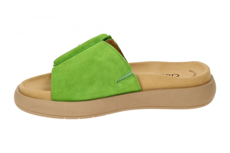Gabor Plateau Pantolette grün Velour 63.751.11