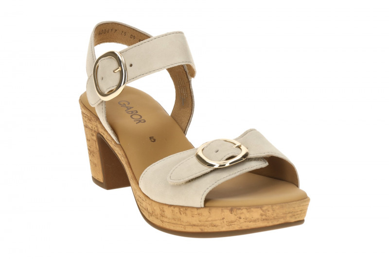 Gabor Sandalette grau oak Velour 84.764.12