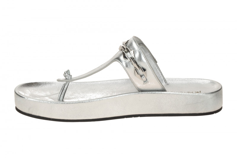 Peter Kaiser Zehentrenner Plateau Pantolette silber metallic 77105